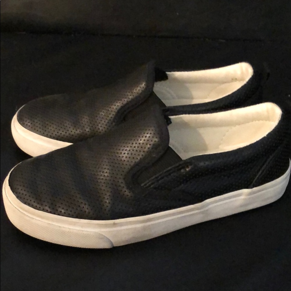 Perforated Black Vans